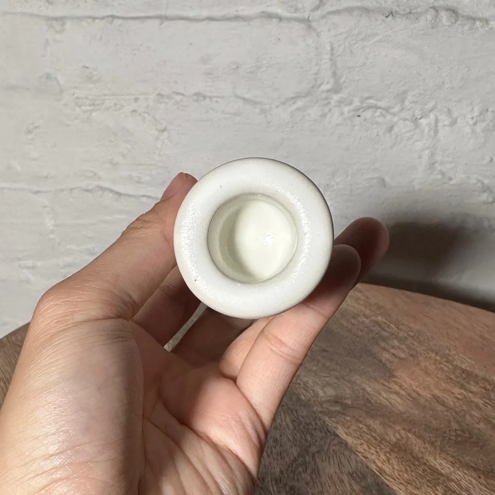 West Elm Pair of Pure Ceramic Taper Candle Holders